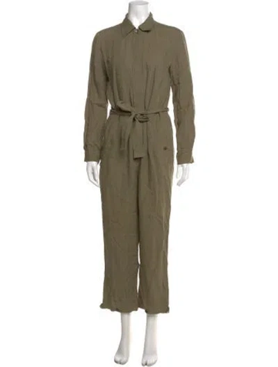 Pre-owned Jenni Kayne Linen Jumpsuit In Green
