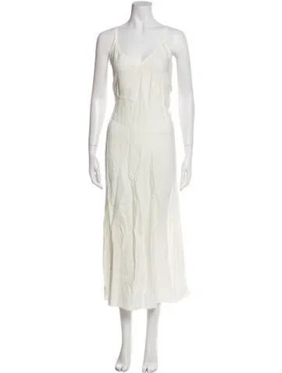 Pre-owned Jenni Kayne Linen Long Dress In Neutral