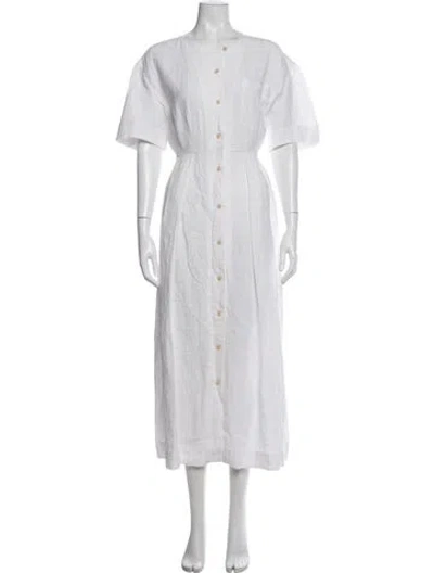 Pre-owned Jenni Kayne Linen Long Dress In Neutrals
