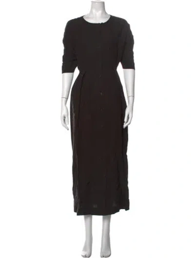 Pre-owned Jenni Kayne Linen Long Dress W/ Tags In Black