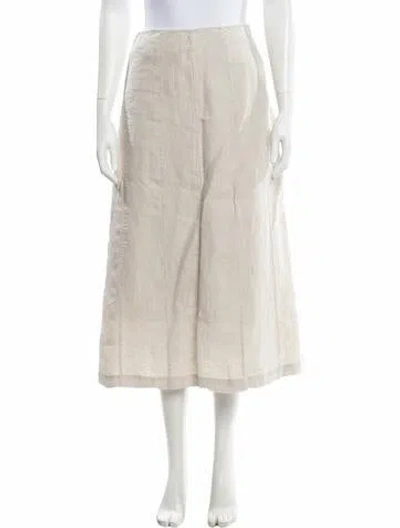 Pre-owned Jenni Kayne Linen Long Skirt In Neutral