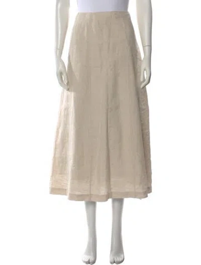 Pre-owned Jenni Kayne Linen Long Skirt In Neutral