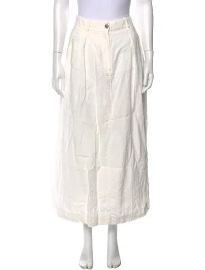 Pre-owned Jenni Kayne Linen Long Skirt In Neutral