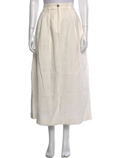 Pre-owned Jenni Kayne Linen Long Skirt In Neutrals
