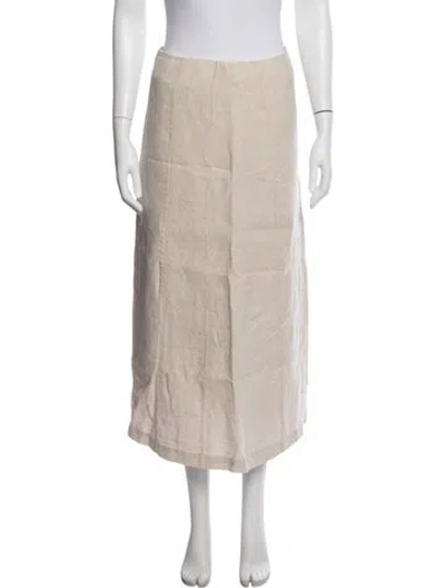 Pre-owned Jenni Kayne Linen Long Skirt In Neutrals