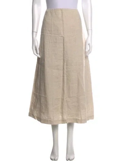 Pre-owned Jenni Kayne Linen Long Skirt In Neutrals