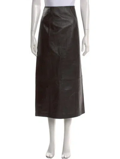 Pre-owned Jenni Kayne Linen Long Skirt W/ Tags In Brown