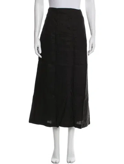 Pre-owned Jenni Kayne Linen Midi Length Skirt In Multi