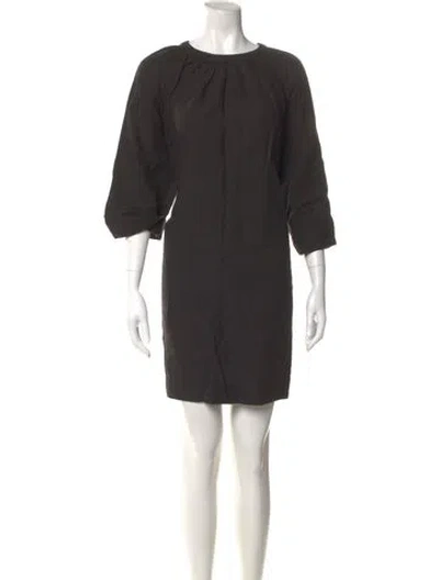 Pre-owned Jenni Kayne Linen Mini Dress In Black