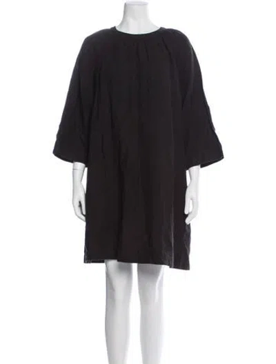 Pre-owned Jenni Kayne Linen Mini Dress In Black
