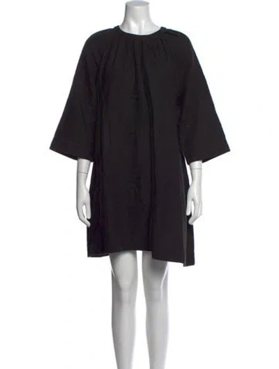 Pre-owned Jenni Kayne Linen Mini Dress In Black