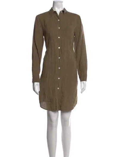 Pre-owned Jenni Kayne Linen Mini Dress In Brown