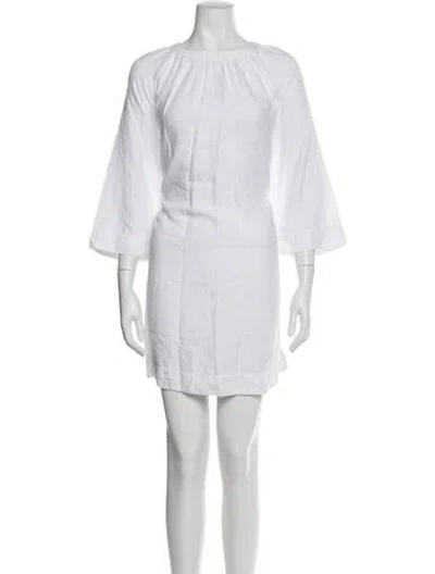 Pre-owned Jenni Kayne Linen Mini Dress In Neutral