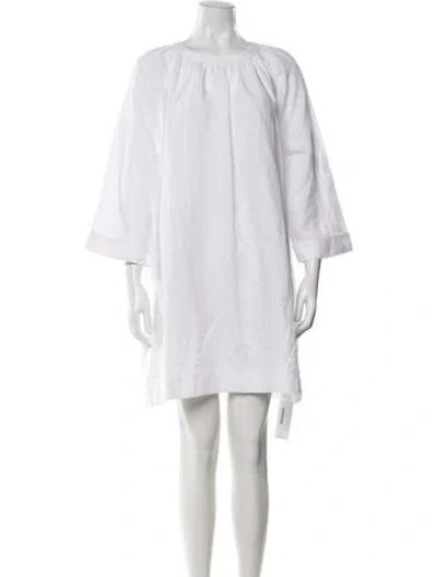 Pre-owned Jenni Kayne Linen Mini Dress In Neutral