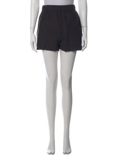 Pre-owned Jenni Kayne Linen Mini Shorts In Black
