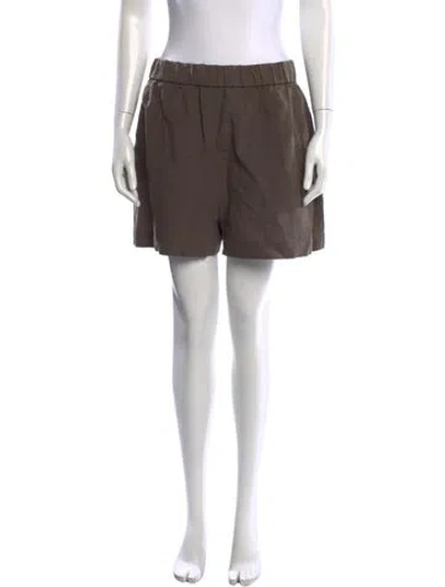 Pre-owned Jenni Kayne Linen Mini Shorts In Black