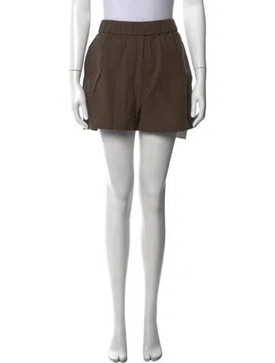 Pre-owned Jenni Kayne Linen Mini Shorts In Brown