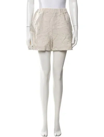 Pre-owned Jenni Kayne Linen Mini Shorts In Neutrals