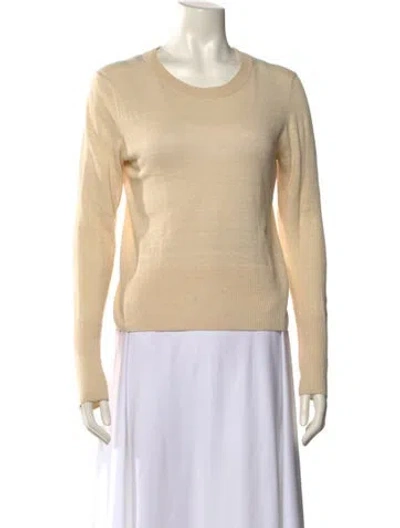 Pre-owned Jenni Kayne Linen Scoop Neck Sweater In Neutral