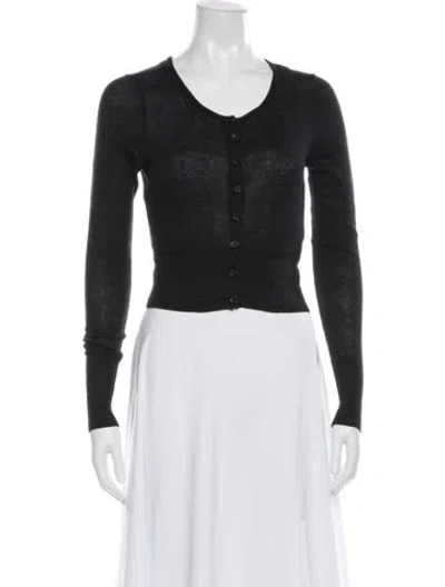 Pre-owned Jenni Kayne Linen Scoop Neck Sweater In White