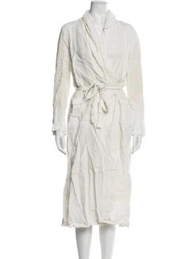 Pre-owned Jenni Kayne Linen Trench Coat In Neutral