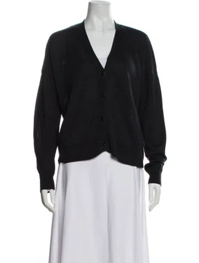 Pre-owned Jenni Kayne Linen V-neck Sweater In Gray