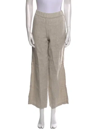 Pre-owned Jenni Kayne Linen Wide Leg Pants In Neutral