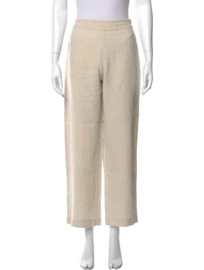 Pre-owned Jenni Kayne Linen Wide Leg Pants In Neutral