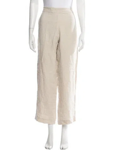 Pre-owned Jenni Kayne Linen Wide Leg Pants In Neutral