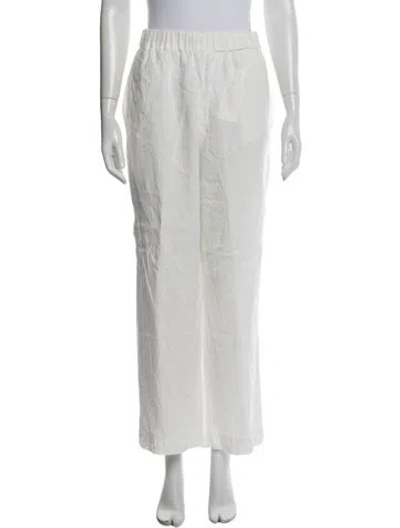 Pre-owned Jenni Kayne Linen Wide Leg Pants In White