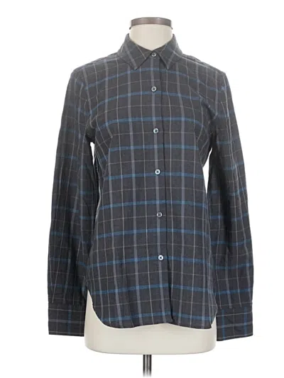 Pre-owned Jenni Kayne Long Sleeve Button Down Shirt In Gray