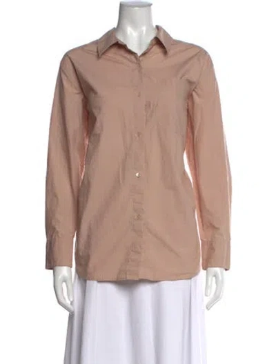 Pre-owned Jenni Kayne Long Sleeve Button-up Top In Neutral