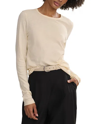 Jenni Kayne Long Sleeve Slim Tee In Warm Ivory
