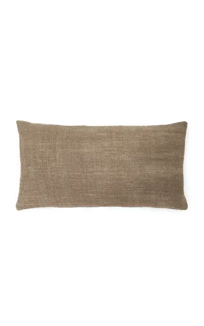 Jenni Kayne Luna Woven Lumbar Pillow In Light Grey