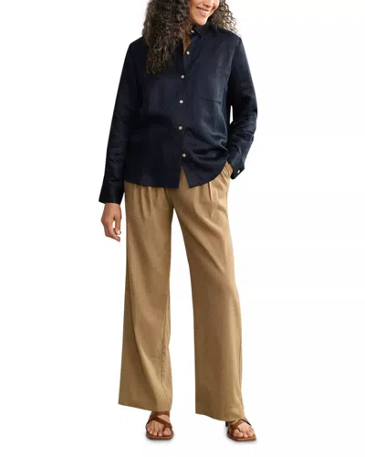 Jenni Kayne Madeline Long Sleeve Button Down Shirt In Navy In Blue