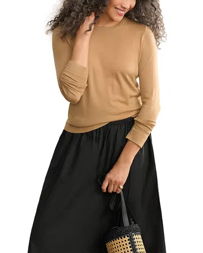 Jenni Kayne Mercer Crewneck Sweater In Camel