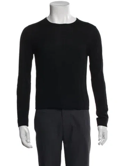 Pre-owned Jenni Kayne Merino Wool Crew Neck Pullover In Black