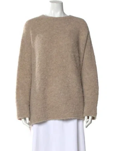 Pre-owned Jenni Kayne Merino Wool Crew Neck Sweater In Neutral