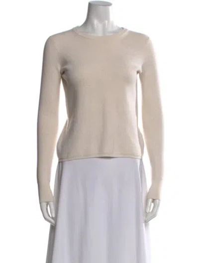 Pre-owned Jenni Kayne Merino Wool Crew Neck Sweater In Pink