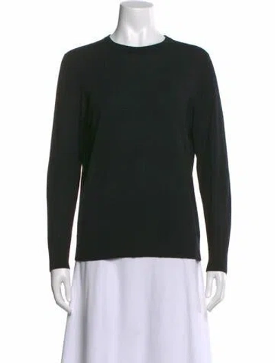 Pre-owned Jenni Kayne Merino Wool Crew Neck Top In Black