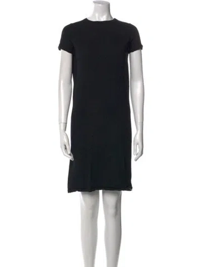 Pre-owned Jenni Kayne Merino Wool Mini Dress In Black
