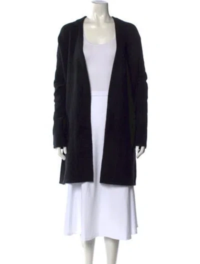 Pre-owned Jenni Kayne Merino Wool Open Front Sweater W/ Tags In Black