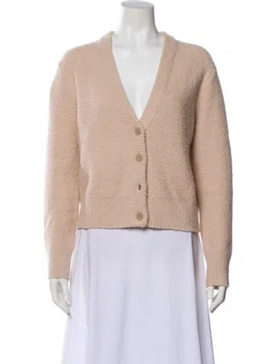 Pre-owned Jenni Kayne Merino Wool V-neck Sweater In Neutral