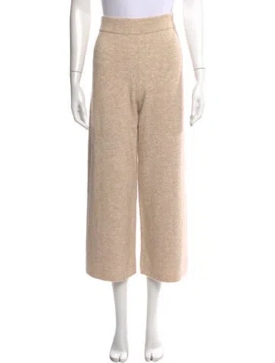 Pre-owned Jenni Kayne Merino Wool Wide Leg Pants In Neutral