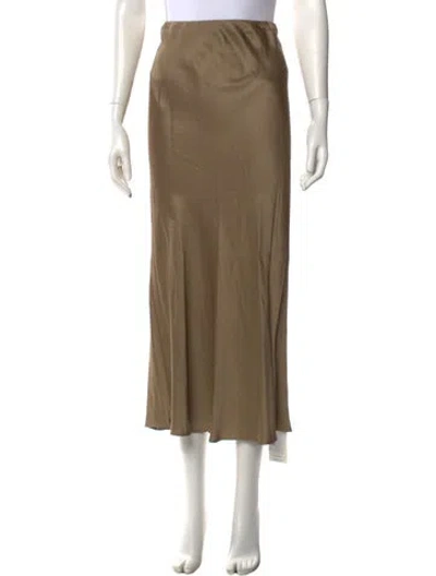 Pre-owned Jenni Kayne Midi Length Skirt In Brown