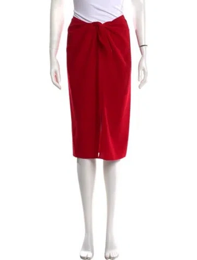 Pre-owned Jenni Kayne Midi Length Skirt In Red