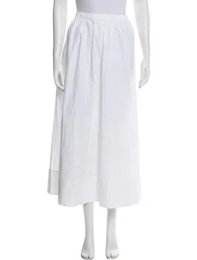 Pre-owned Jenni Kayne Midi Length Skirt In White