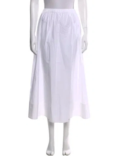 Pre-owned Jenni Kayne Midi Length Skirt In White