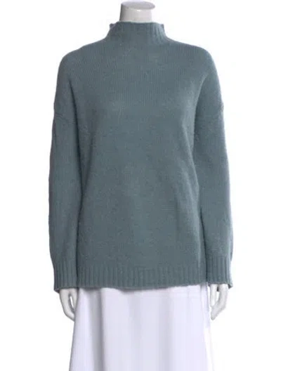Pre-owned Jenni Kayne Mock Neck Sweater In Blue