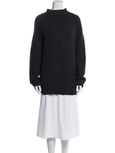Pre-owned Jenni Kayne Mock Neck Sweater In Gray